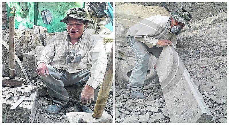 Néstor Huaytará, el hombre que hace 20 años se dedica a dar forma a las piedras