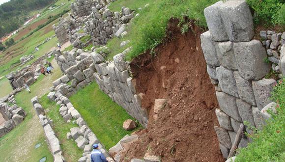 Lluvias originan colapso de muralla de fortaleza de Sacsayhuamán