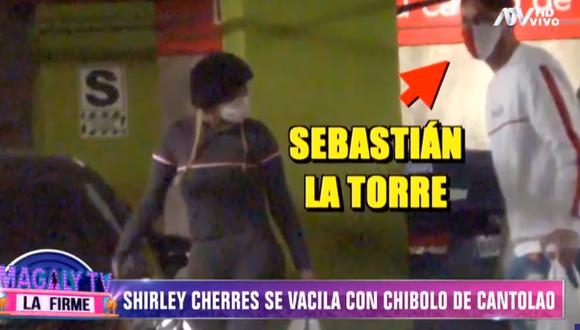 Shirley Cherres es captada con jugador del Cantolao. (Foto: ATV)