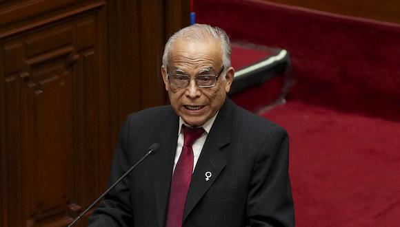 Aníbal Torres se presentó ante el pleno del Congreso a pedir cuestión de confianza. (Foto: PCM)