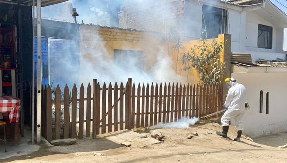 Inspectores del Minsa recorrieron 400 viviendas tras detección de un caso positivo de dengue en Villa María del Triunfo. (Foto:Minsa)
