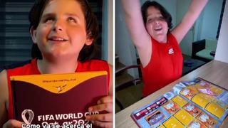 Niño venezolano tradujo su álbum Panini del Mundial al sistema braille | VIDEO