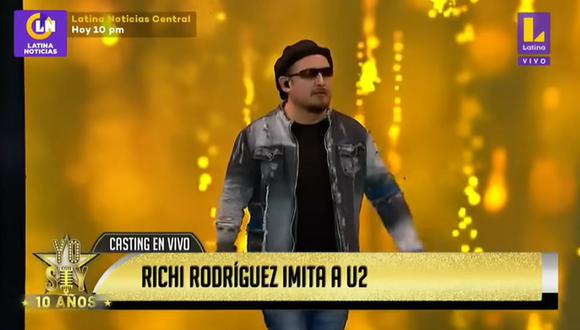 Richi Rodríguez, imitador de Robert Plant, regresó a "Yo Soy", esta vez como Bono de U2. (Foto: Captura)