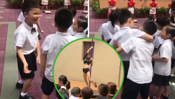 Kinder inicia periodo escolar con una stripper (VIDEO)