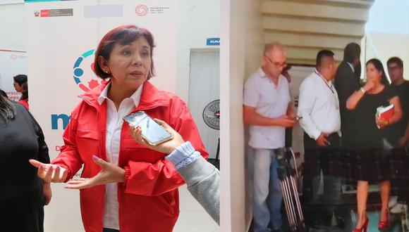 Ministra de la Mujer y Poblaciones Vulnerables, Nancy Tolentino, quedó atrapada.