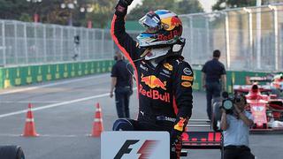 Fórmula 1: Daniel Ricciardo gana en caótico GP de Azerbaiyán