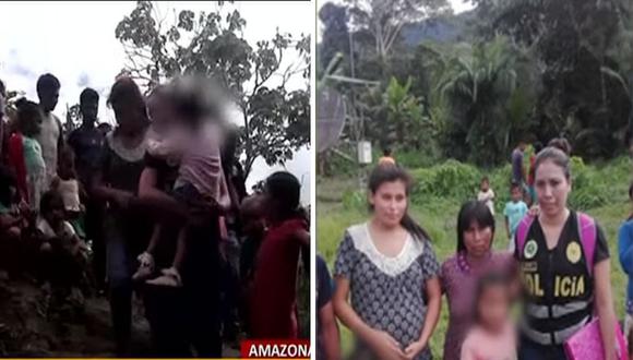 Rescatan a madre y su bebé que eran secuestradas en una comunidad en Amazonas | VÍDEO