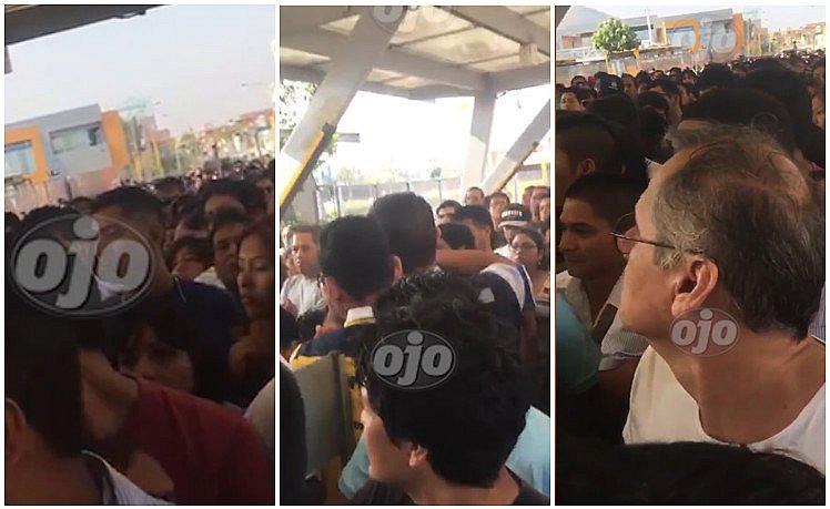 Metropolitano: se arma 'chongazo' en estación Naranjal por este motivo (VIDEO) 