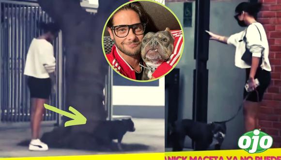 Janick Maceta con la perra de Andres Wiese | FOTO: Captura Willax TV