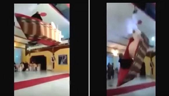 YouTube: Novios protagonizan aparatosa caída en ceremonia de boda [VIDEO]