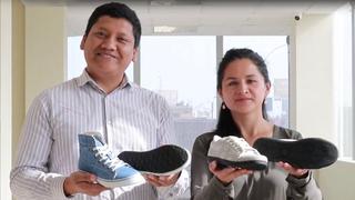 Zapatos hechos con llantas recicladas: la última creación de dos jóvenes emprendedores