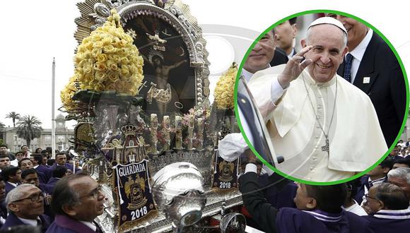 Papa Francisco envía saludos a peruanos por procesión del Señor de los Milagros 