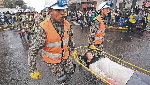 60 mil ciudadanos “mueren” en Simulacro Nacional de Sismo y Tsunami 