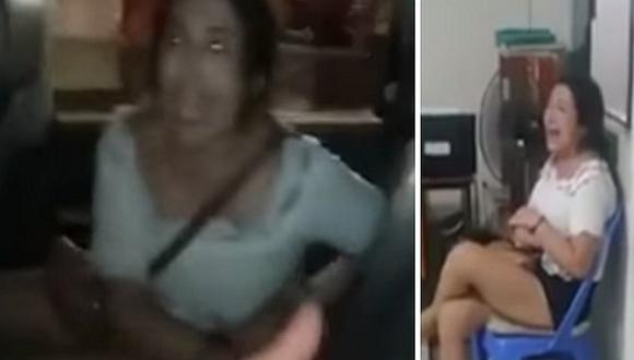 Mujer fuera de control agrede verbalmente a policías en intervención (VIDEO)