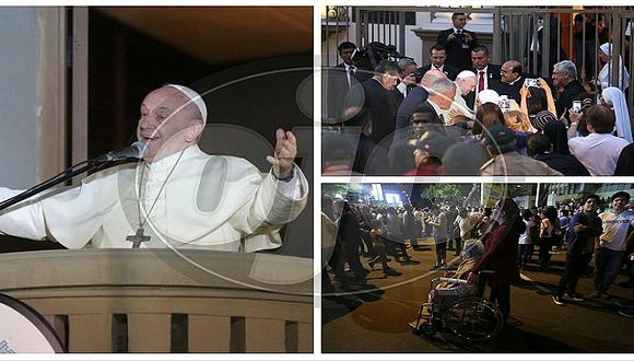 Papa Francisco bendijo a decenas de enfermos en Lima tras llegar de Trujillo (FOTOS)