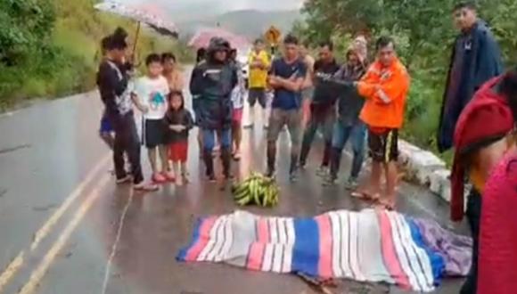 San Martín: Delincuentes matan a balazos a padre de familia por no dejarse robar su motocar (captura Vía Televisión)