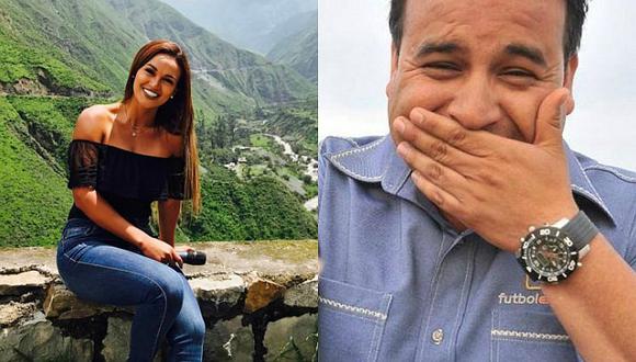 Angie Arizaga desata risas con peculiar foto junto a Juan Carlos Orderique 