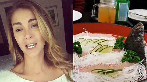 "Me parece inaudito y cruel presentar un plato así", dijo Laura Spoya indignada vía redes 