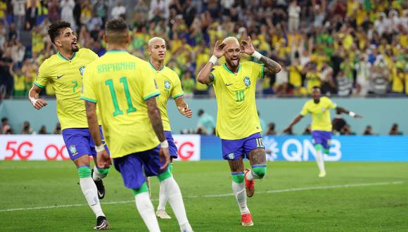 Gol de Neymar para el 2-0 de Brasil vs. Corea del Sur. (Foto: Agencias)