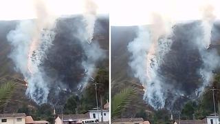 Cuatro incendios forestales en Cusco dejan herido a un bombero | VÍDEO