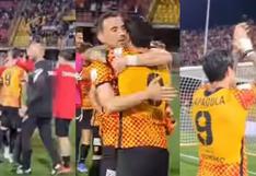 Cariño puro: así agradecieron a Lapadula los jugadores y fanáticos de Benevento por el golazo | VIDEO