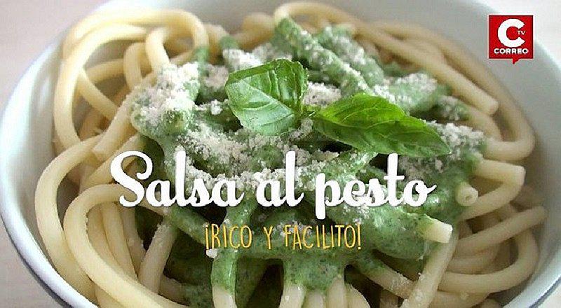 ¡Qué rico!: Tallarines en salsa al pesto en dos pasos 