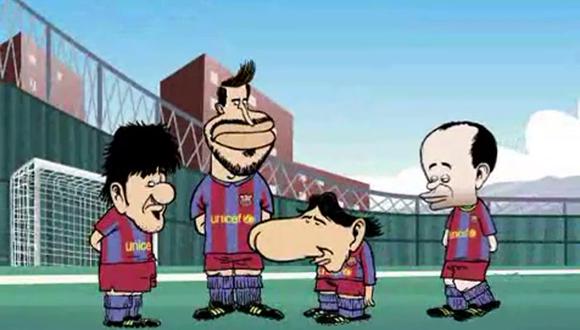 Video de "Marcatoons" con jugadores del Barcelona bailando "Loca loca" 