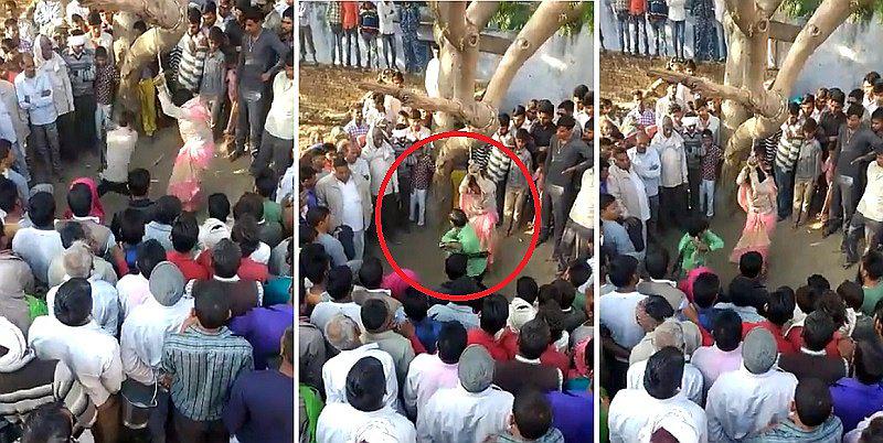 ​Hombre celoso ata a su esposa a árbol, le da 100 correazos y nadie la ayuda (FOTOS)