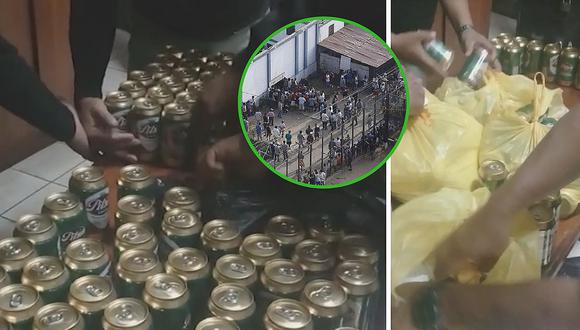 Trataron de ingresar 215 latas de cerveza a penal de Lurigancho (VIDEO)