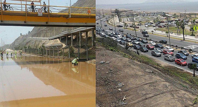 Costa Verde: controlan aniego causado por tubería rota (FOTOS + VIDEOS)