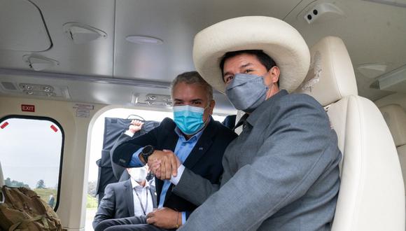 Los presidentes Pedro Castillo e Iván Duque. (Foto: Presidencial de Colombia)