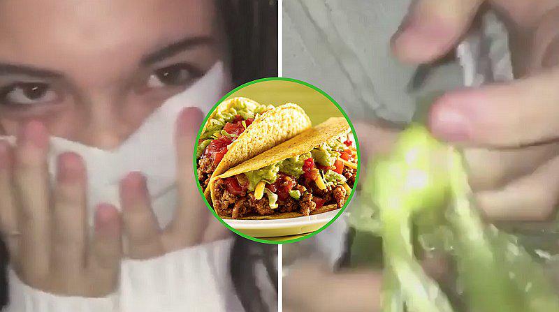 Joven le declara su amor a una chica con unos tacos y ella no oculta su reacción (VIDEO)