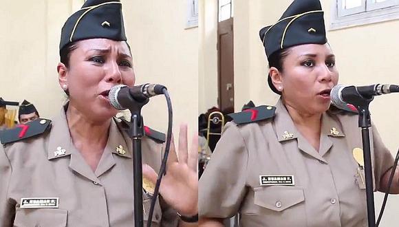 ¡A lo Isabel Pantoja! Mujer policía canta igualito que a la española y sorprende (VIDEO)