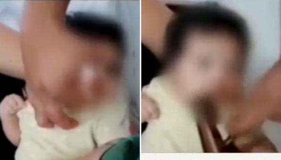 Profesor obliga a su bebé de 5 meses a tomar cerveza y causa indignación (VIDEO)