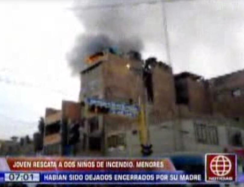 SJL: Joven salva la vida de dos hermanitos en incendio [VIDEO] 