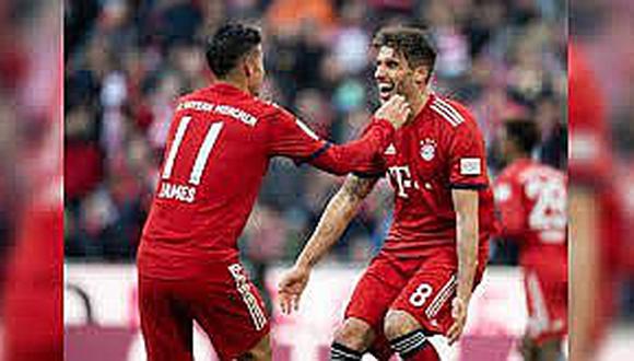 ​Bundesliga: A pase de James Rodríguez, Javi Martínez da triunfo al Bayern