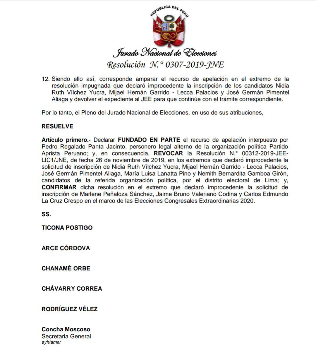 (Documento: JNE)