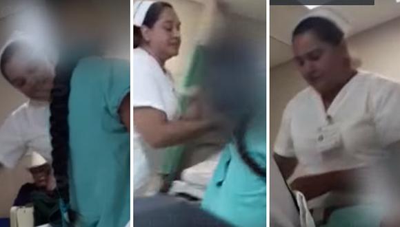 Enfermera abusa y humilla golpeando a una niñita paciente de diez años