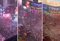 Impresionante video de multitud huyendo del Times Square tras confundir sonido de moto con tiroteo