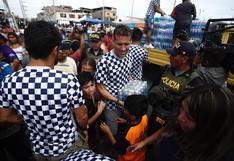 Jugadores de Alianza Lima llegaron con ayuda para los damnificados de Villa El Salvador | VIDEO Y FOTOS 