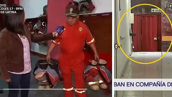 Delincuente roba en compañía de bomberos del Callao y se lleva uniformes (VIDEO)