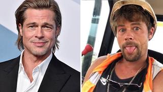 Albañil impacta con su gran parecido a Brad Pitt | FOTOS