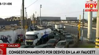 Callao: se registra gran congestión en la Av. Faucett por obras de la Línea 2 del Metro de Lima | VIDEO 