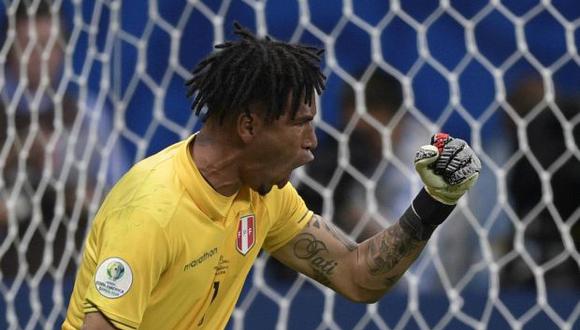 Pedro Gallese tuvo una estupenda actuación en el Perú vs. Colombia en Barranquilla. (Foto: AFP)
