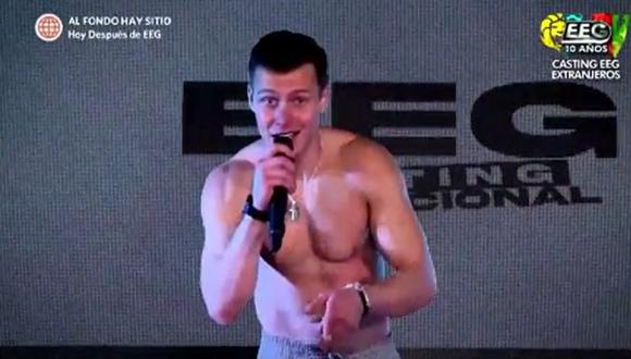 Ucraniano sorprendió a la producción de "Esto es guerra" al bailar géneros peruanos. (Foto: Captura América TV).