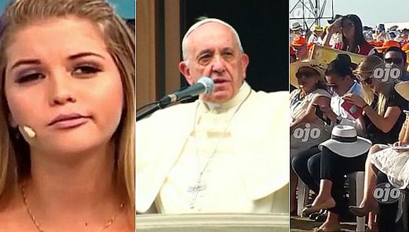 Brunella Horna comete 'terrible' blooper a la llegada del papa Francisco (VIDEO)