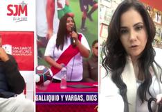 Andrea Llosa y alcaldesa de SJM en pelea por John Galliquio: “me siento asqueada”
