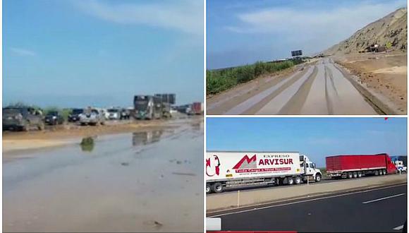 Chincha: huaico bloquea la Panamericana Sur y deja varado a vehículos (VIDEO)