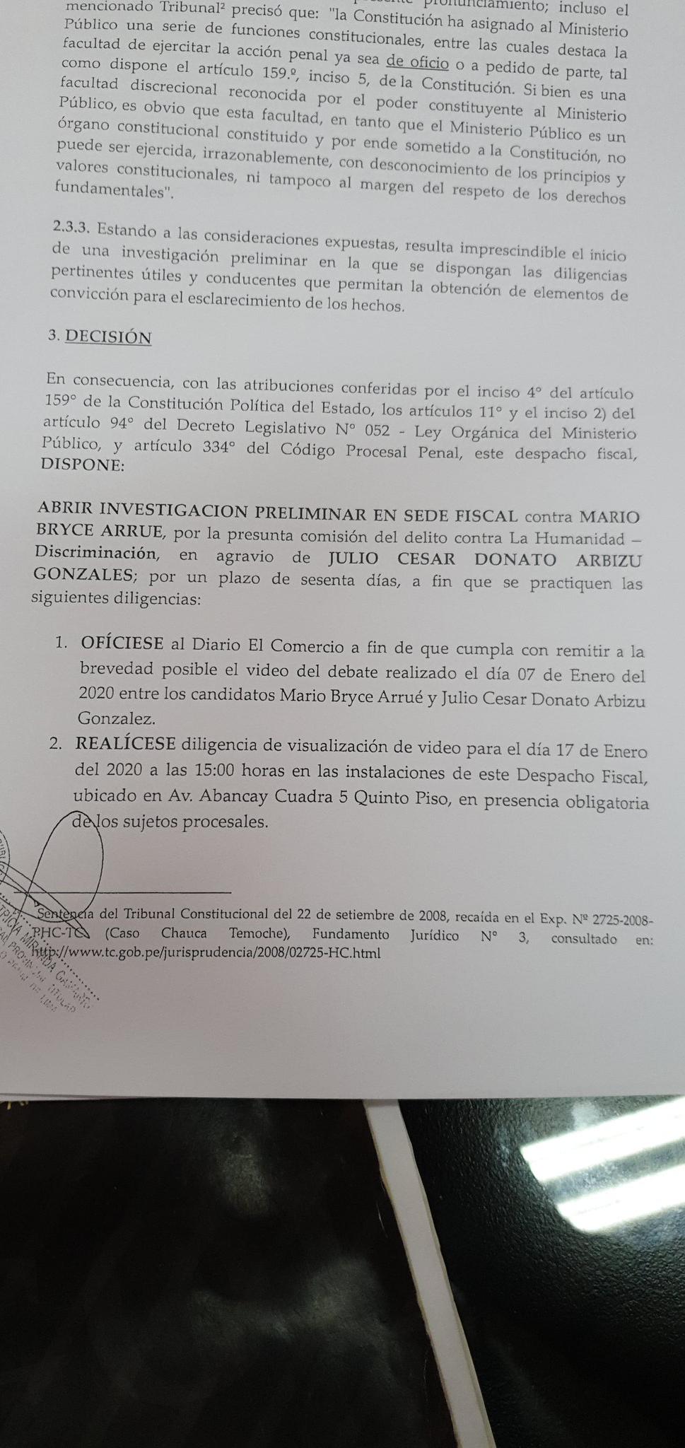 Investigación contra el candidato de Solidaridad Nacional es por el supuesto delito de discriminación. (El Comercio).