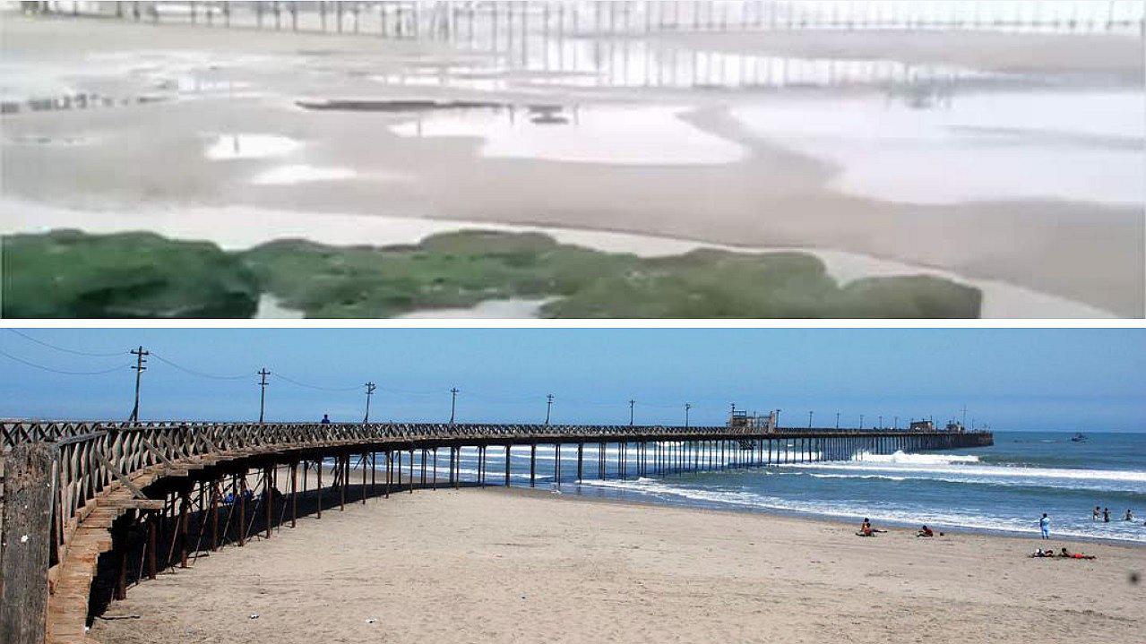 ​Mar se retira casi un kilómetro en turística playa Pimentel y hace pensar lo peor a todos (FOTOS)